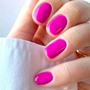 Solid short, pink set press on nails
